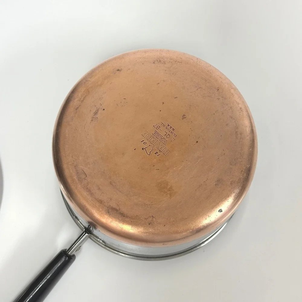 Vintage Revere Ware Copper Bottom 2 Quart Pot IMPERFECT